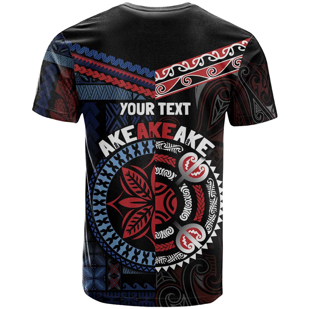Aotearoa and Samoa Together For Te Tiriti T Shirt Kowhaiwhai Mix Siapo - Flag Color LT7 - Polynesian Pride