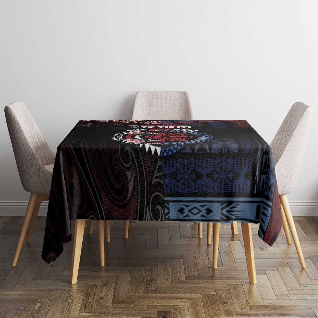 Aotearoa and Samoa Together For Te Tiriti Tablecloth Kowhaiwhai Mix Siapo - Flag Color LT7 - Polynesian Pride