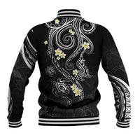 Polynesia Tribal Baseball Jacket Tentacles Plumeria LT7 - Polynesian Pride