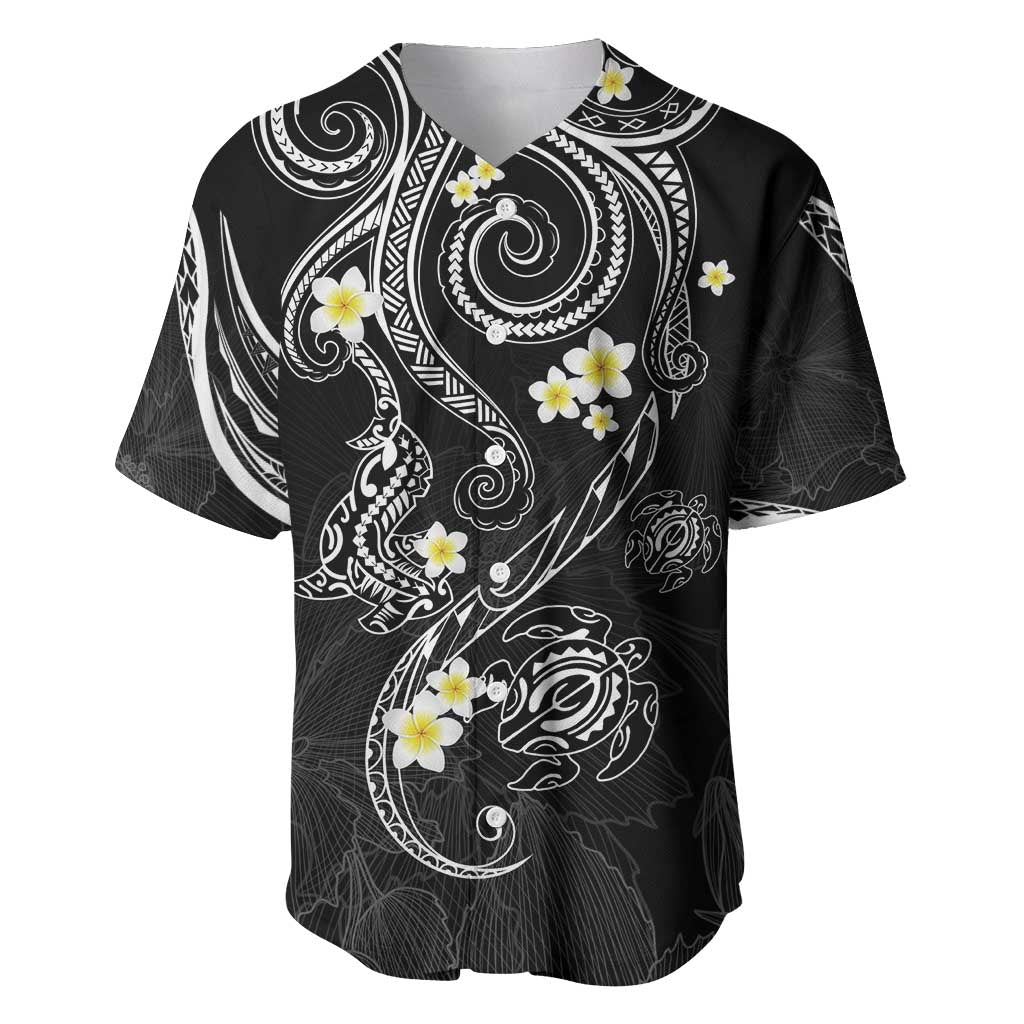 Polynesia Tribal Baseball Jersey Tentacles Plumeria