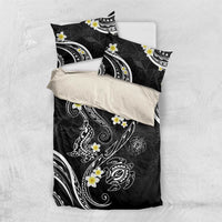 Polynesia Tribal Bedding Set Tentacles Plumeria LT7 US Twin 172cm x 218cm Black - Polynesian Pride