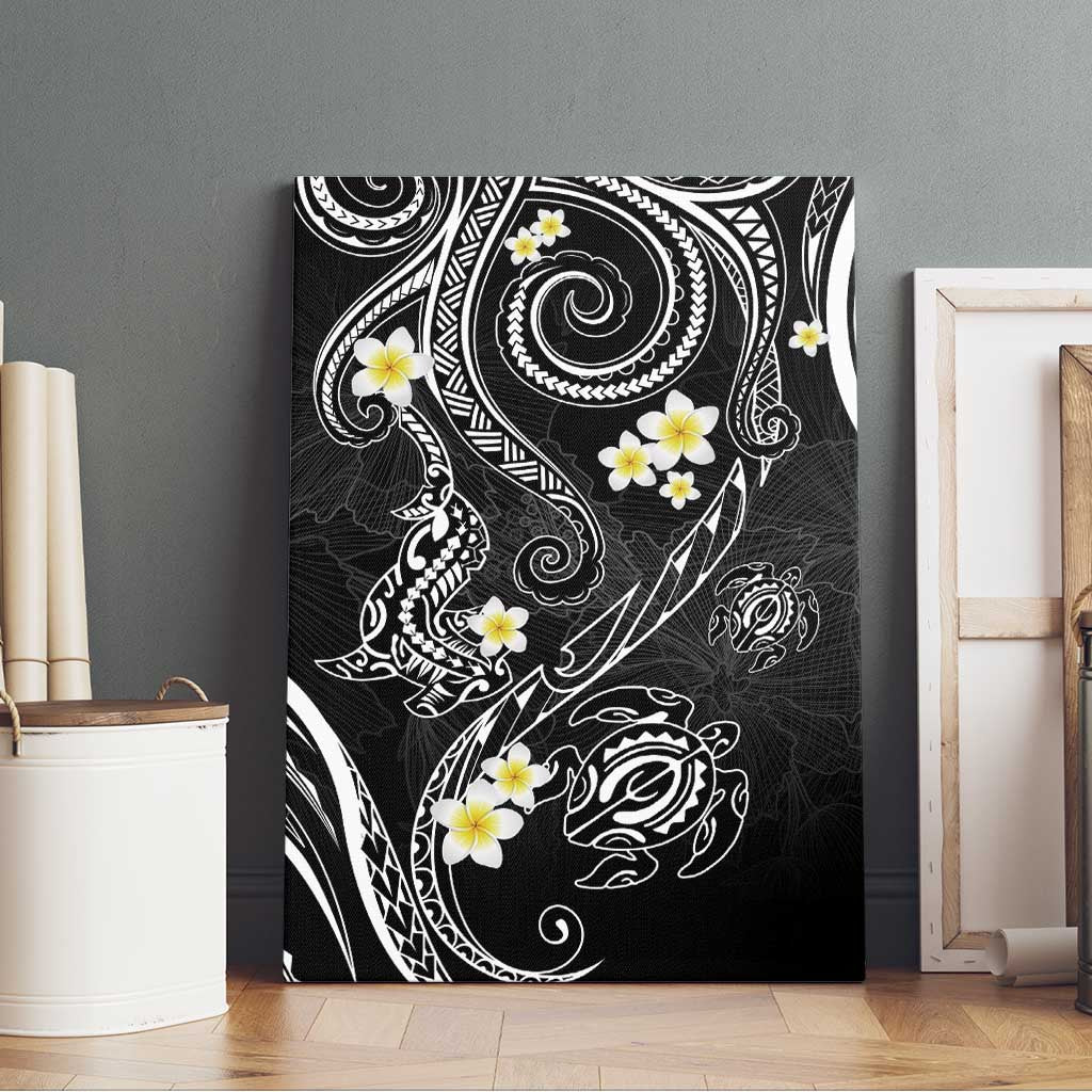 Polynesia Tribal Canvas Wall Art Tentacles Plumeria LT7 - Polynesian Pride