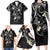 Polynesia Tribal Family Matching Long Sleeve Bodycon Dress and Hawaiian Shirt Tentacles Plumeria