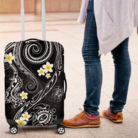 Polynesia Tribal Luggage Cover Tentacles Plumeria LT7 Black - Polynesian Pride