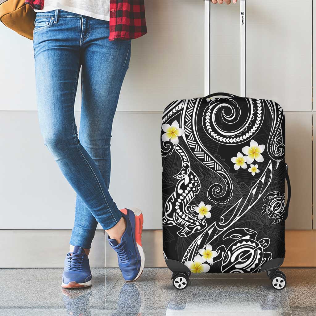 Polynesia Tribal Luggage Cover Tentacles Plumeria LT7 - Polynesian Pride