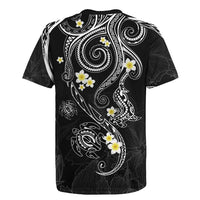 Polynesia Tribal Rugby Jersey Tentacles Plumeria LT7 - Polynesian Pride