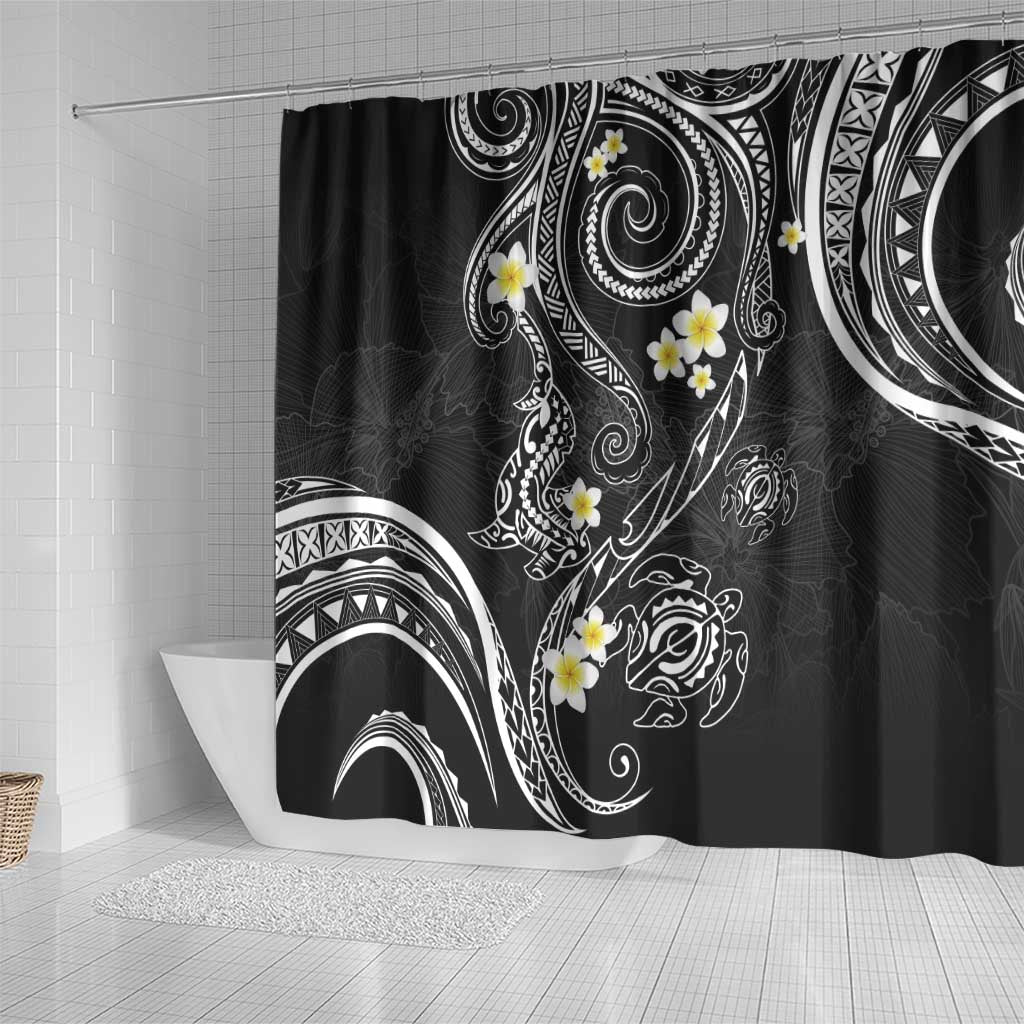 Polynesia Tribal Shower Curtain Tentacles Plumeria LT7 - Polynesian Pride