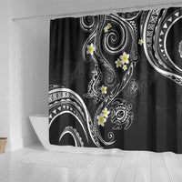 Polynesia Tribal Shower Curtain Tentacles Plumeria LT7 - Polynesian Pride