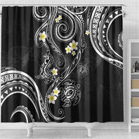 Polynesia Tribal Shower Curtain Tentacles Plumeria LT7 - Polynesian Pride