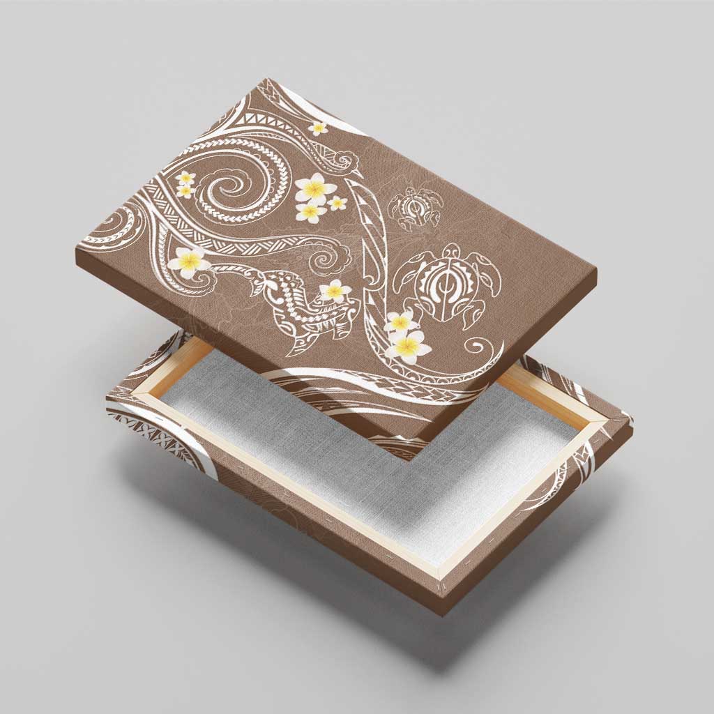 Polynesia Tribal Canvas Wall Art Mocha Plumeria Tentacles LT7 - Polynesian Pride