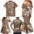 Polynesia Tribal Family Matching Mermaid Dress and Hawaiian Shirt Mocha Plumeria Tentacles