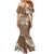 Polynesia Tribal Family Matching Mermaid Dress and Hawaiian Shirt Mocha Plumeria Tentacles