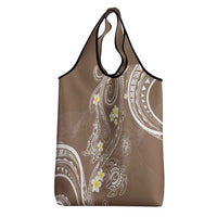 Polynesia Tribal Grocery Bag Mocha Plumeria Tentacles LT7 - Polynesian Pride