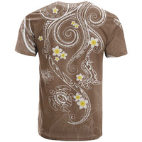 Polynesia Tribal T Shirt Mocha Plumeria Tentacles LT7 - Polynesian Pride