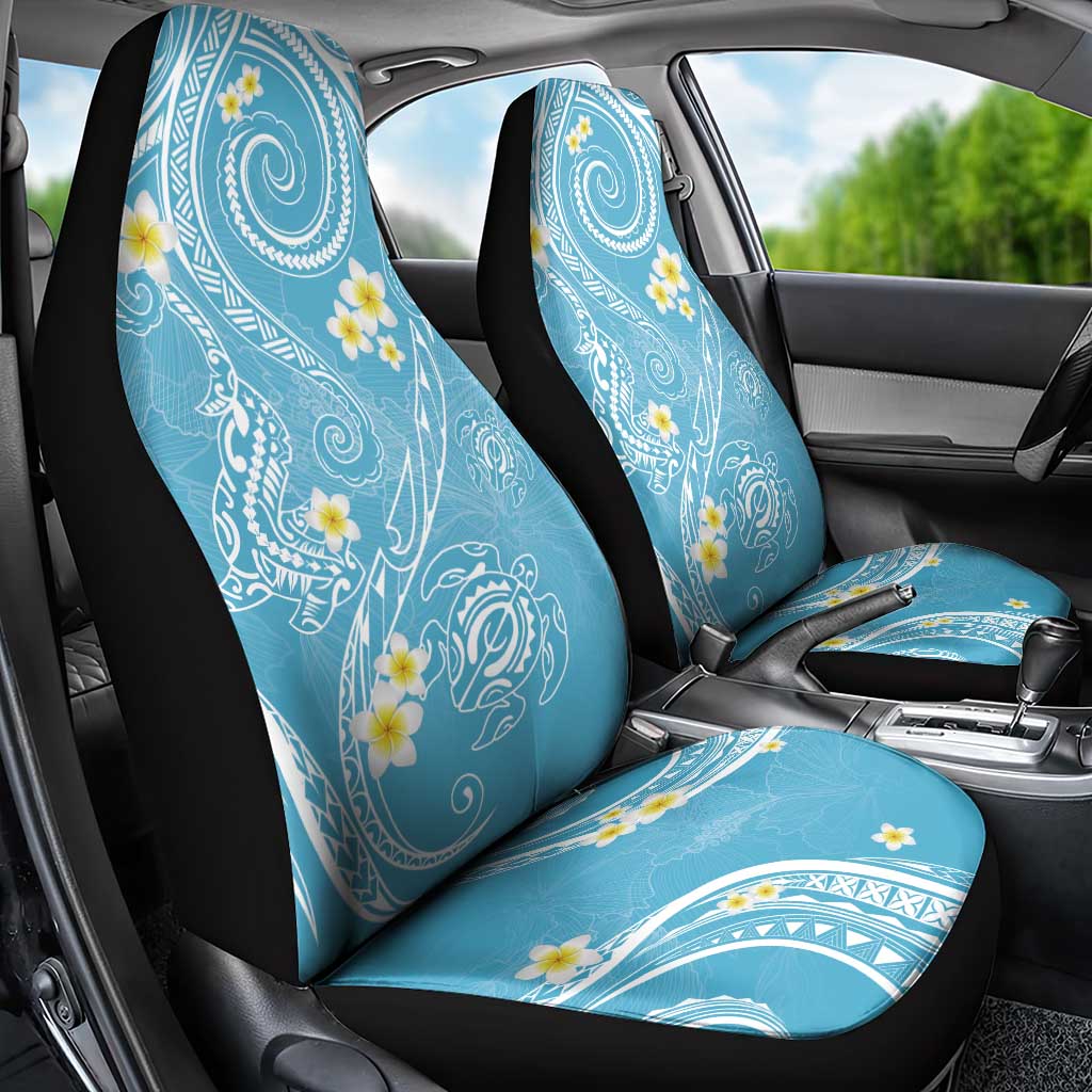 Polynesia Tribal Car Seat Cover Turquoise Plumeria Tentacles LT7 - Polynesian Pride