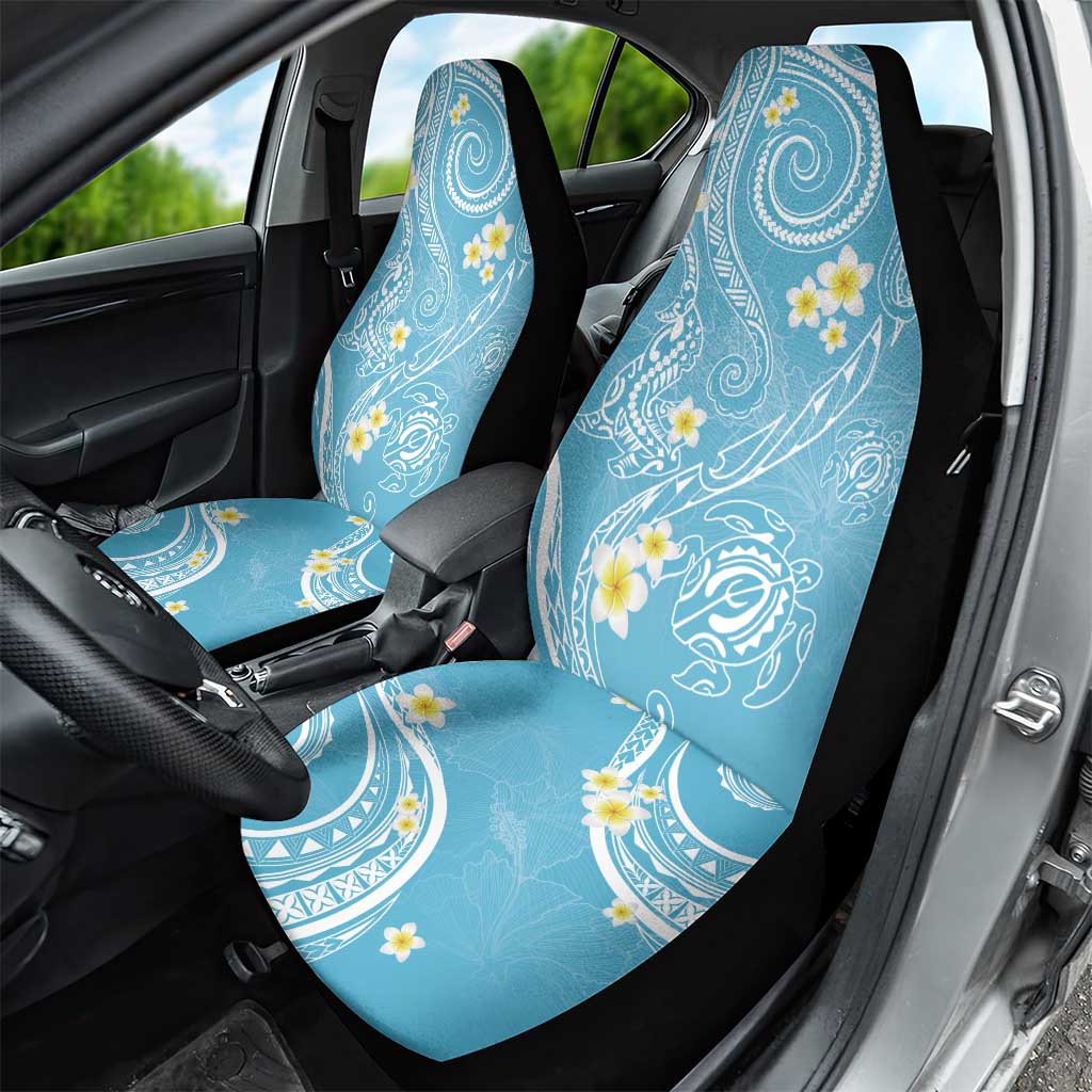 Polynesia Tribal Car Seat Cover Turquoise Plumeria Tentacles LT7 - Polynesian Pride