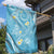 Polynesia Tribal Garden Flag Turquoise Plumeria Tentacles