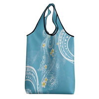 Polynesia Tribal Grocery Bag Turquoise Plumeria Tentacles LT7 - Polynesian Pride