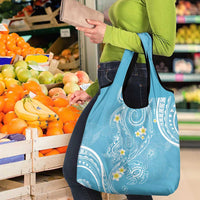 Polynesia Tribal Grocery Bag Turquoise Plumeria Tentacles LT7 - Polynesian Pride
