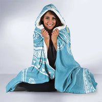 Polynesia Tribal Hooded Blanket Turquoise Plumeria Tentacles LT7 - Polynesian Pride