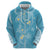 Polynesia Tribal Hoodie Turquoise Plumeria Tentacles