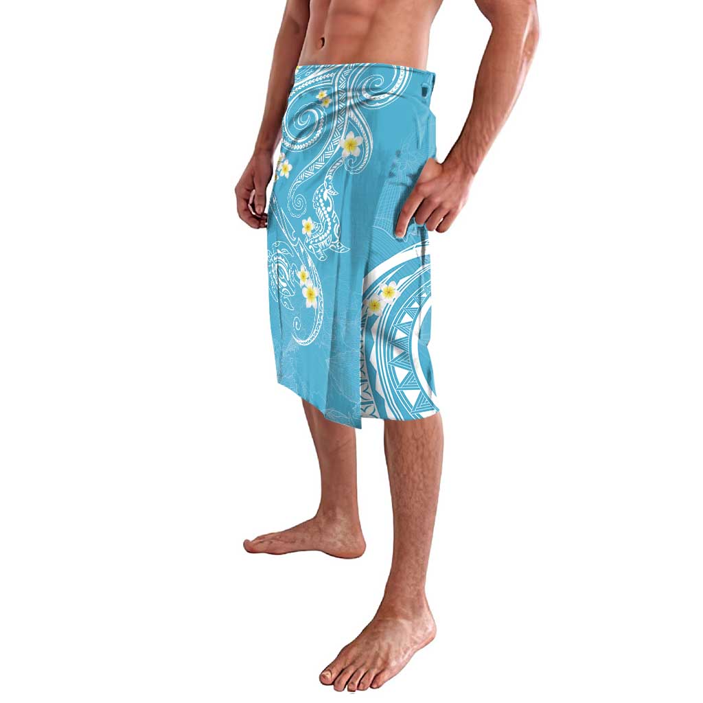 Polynesia Tribal Lavalava Turquoise Plumeria Tentacles LT7 - Polynesian Pride