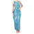 Polynesia Tribal Tank Maxi Dress Turquoise Plumeria Tentacles