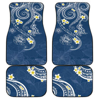 Polynesia Tribal Car Mats Deep Blue Plumeria Tentacles LT7 - Polynesian Pride