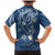 Polynesia Tribal Family Matching Mermaid Dress and Hawaiian Shirt Deep Blue Plumeria Tentacles