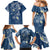 Polynesia Tribal Family Matching Mermaid Dress and Hawaiian Shirt Deep Blue Plumeria Tentacles