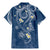 Polynesia Tribal Family Matching Mermaid Dress and Hawaiian Shirt Deep Blue Plumeria Tentacles