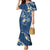 Polynesia Tribal Family Matching Mermaid Dress and Hawaiian Shirt Deep Blue Plumeria Tentacles