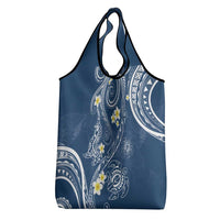 Polynesia Tribal Grocery Bag Deep Blue Plumeria Tentacles LT7 - Polynesian Pride