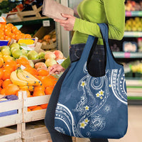 Polynesia Tribal Grocery Bag Deep Blue Plumeria Tentacles LT7 - Polynesian Pride