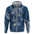 Polynesia Tribal Hoodie Deep Blue Plumeria Tentacles