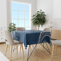Polynesia Tribal Tablecloth Deep Blue Plumeria Tentacles LT7 - Polynesian Pride