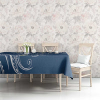 Polynesia Tribal Tablecloth Deep Blue Plumeria Tentacles LT7 - Polynesian Pride
