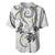 Polynesia Tribal Baseball Jersey White Plumeria Tentacles