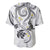 Polynesia Tribal Baseball Jersey White Plumeria Tentacles