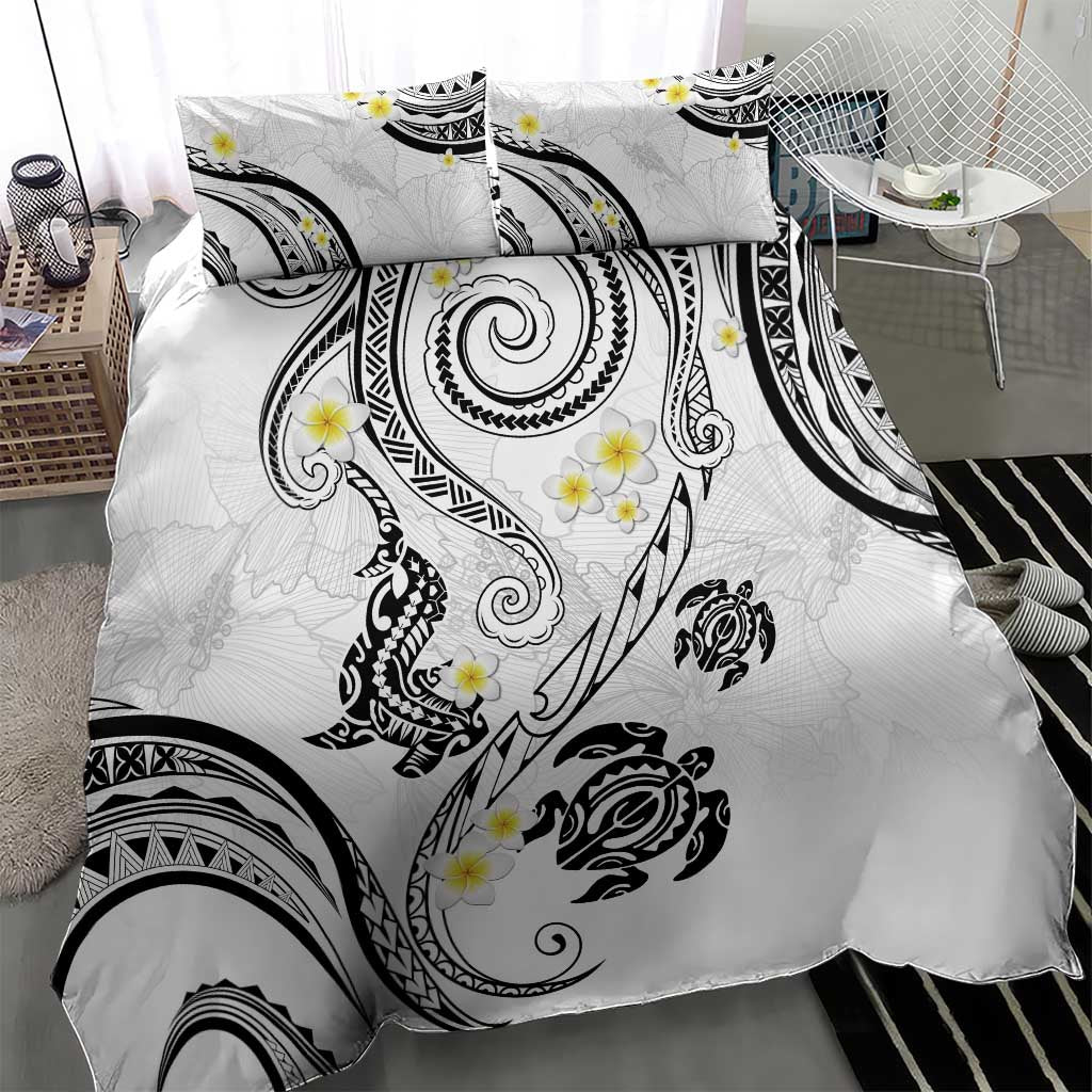 Polynesia Tribal Bedding Set White Plumeria Tentacles LT7 - Polynesian Pride