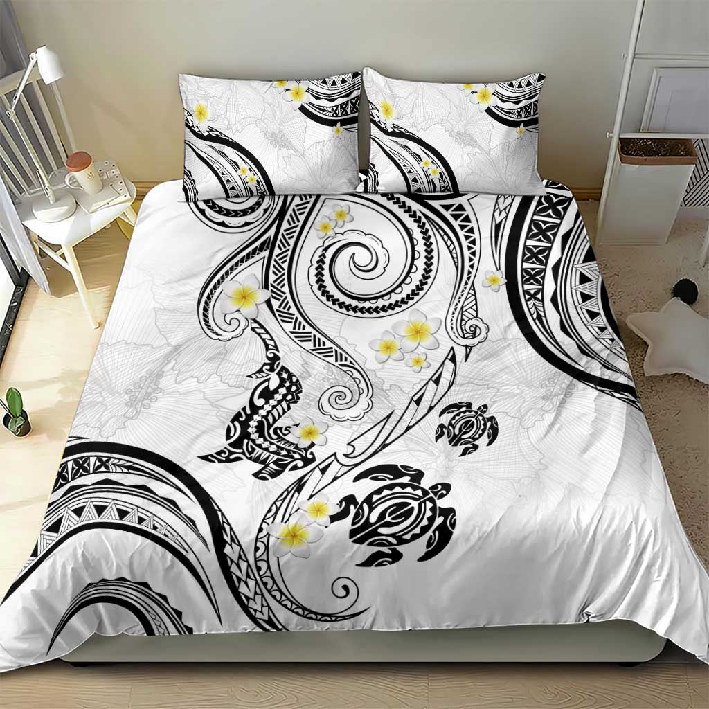 Polynesia Tribal Bedding Set White Plumeria Tentacles LT7 - Polynesian Pride