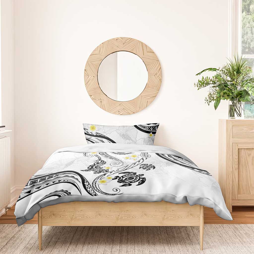 Polynesia Tribal Bedding Set White Plumeria Tentacles LT7 - Polynesian Pride