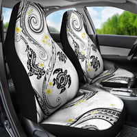Polynesia Tribal Car Seat Cover White Plumeria Tentacles LT7 - Polynesian Pride