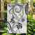 Polynesia Tribal Garden Flag White Plumeria Tentacles