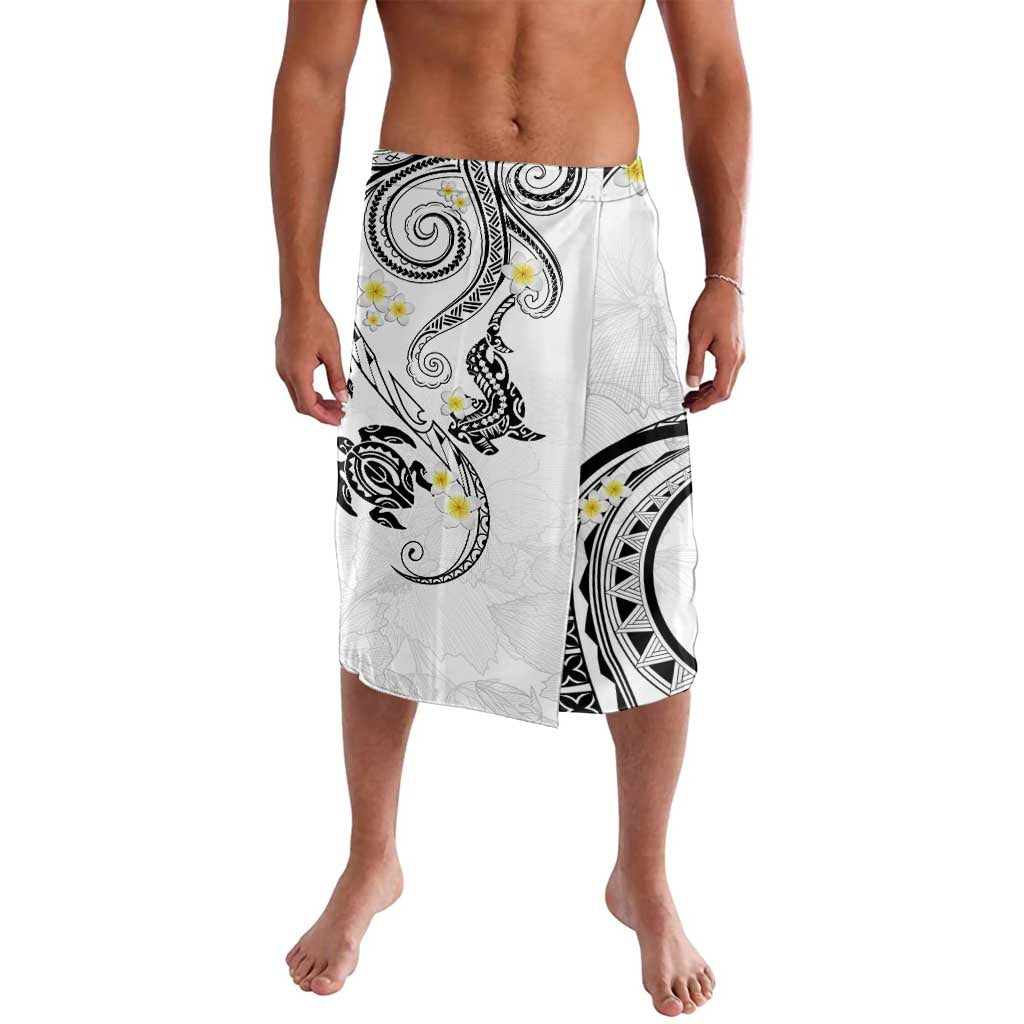 Polynesia Tribal Lavalava White Plumeria Tentacles LT7 White - Polynesian Pride