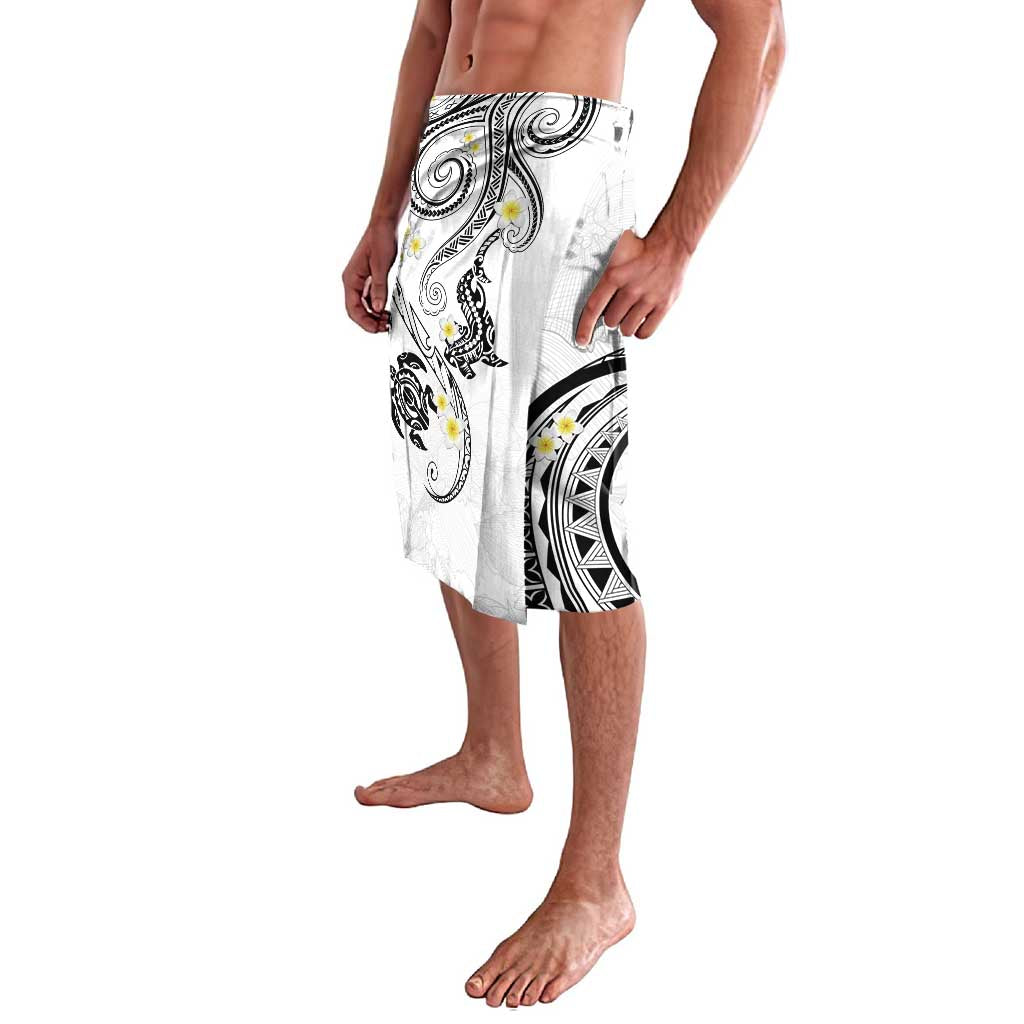 Polynesia Tribal Lavalava White Plumeria Tentacles LT7 - Polynesian Pride