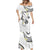 Polynesia Tribal Mermaid Dress White Plumeria Tentacles