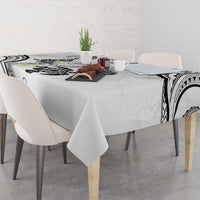 Polynesia Tribal Tablecloth White Plumeria Tentacles LT7 - Polynesian Pride