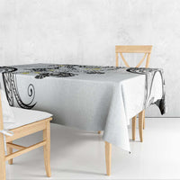 Polynesia Tribal Tablecloth White Plumeria Tentacles LT7 - Polynesian Pride
