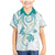 Polynesia Tribal Family Matching Mermaid Dress and Hawaiian Shirt Teal Plumeria Tentacles